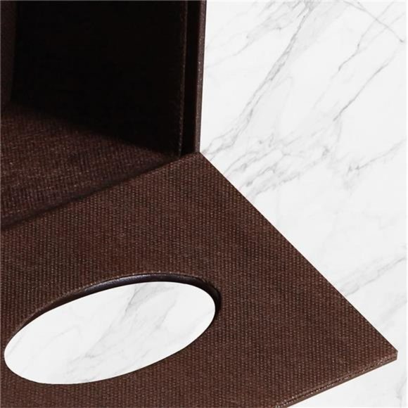 Leather Tissue Box Cover Retro Rectangular Facial Tissue Box Holder, Modern - Picture 6 of 7